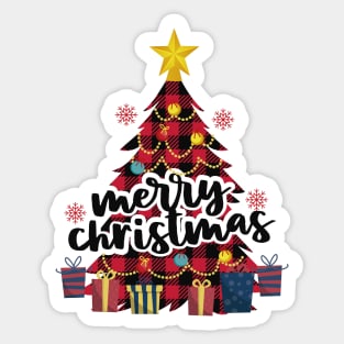 Merry Christmas Tree Sticker